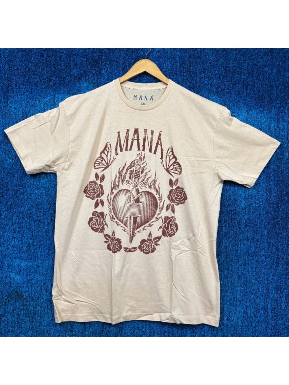 Mana Vivir Sin Aire Tour Mariposa Tracionera Tattoo Tee 2XL
